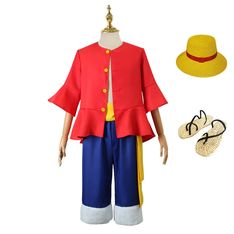 Anime Cosplay Uta Red Long Uniform Dress Suit  Red Nami Roronoa Zoro Costume Halloween Party Role Play Outfit Full Set