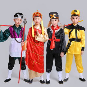 Children's Journey to the West  Costumes for Four People Tang Monk Sun Wukong Pig Bajie Performance  Costumes Beauty Monkey King