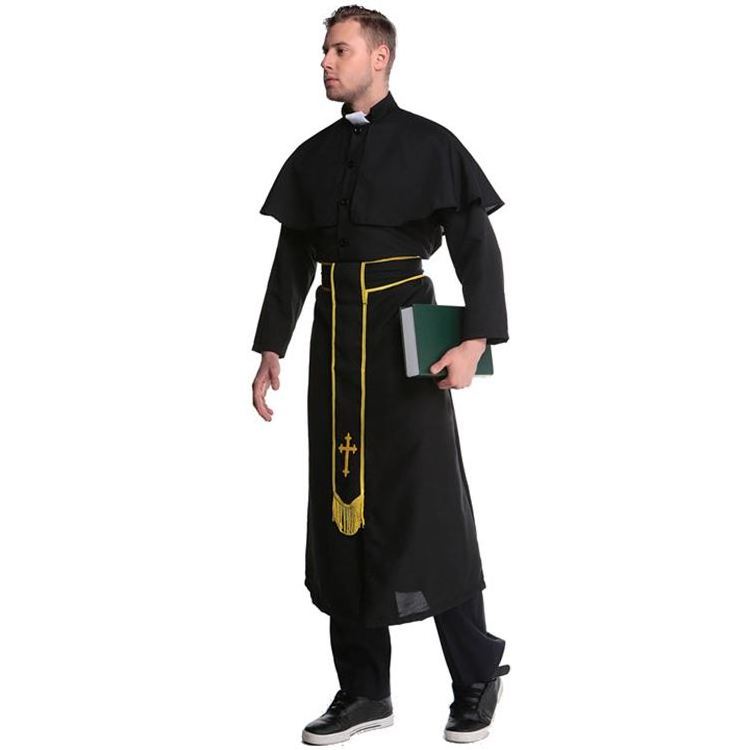 Halloween costume Adult Jesus Christ male missionary clerical dress Maria priest Nun robes cosplay costume