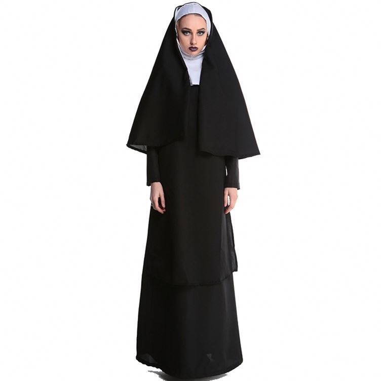 Halloween costume Adult Jesus Christ male missionary clerical dress Maria priest Nun robes cosplay costume