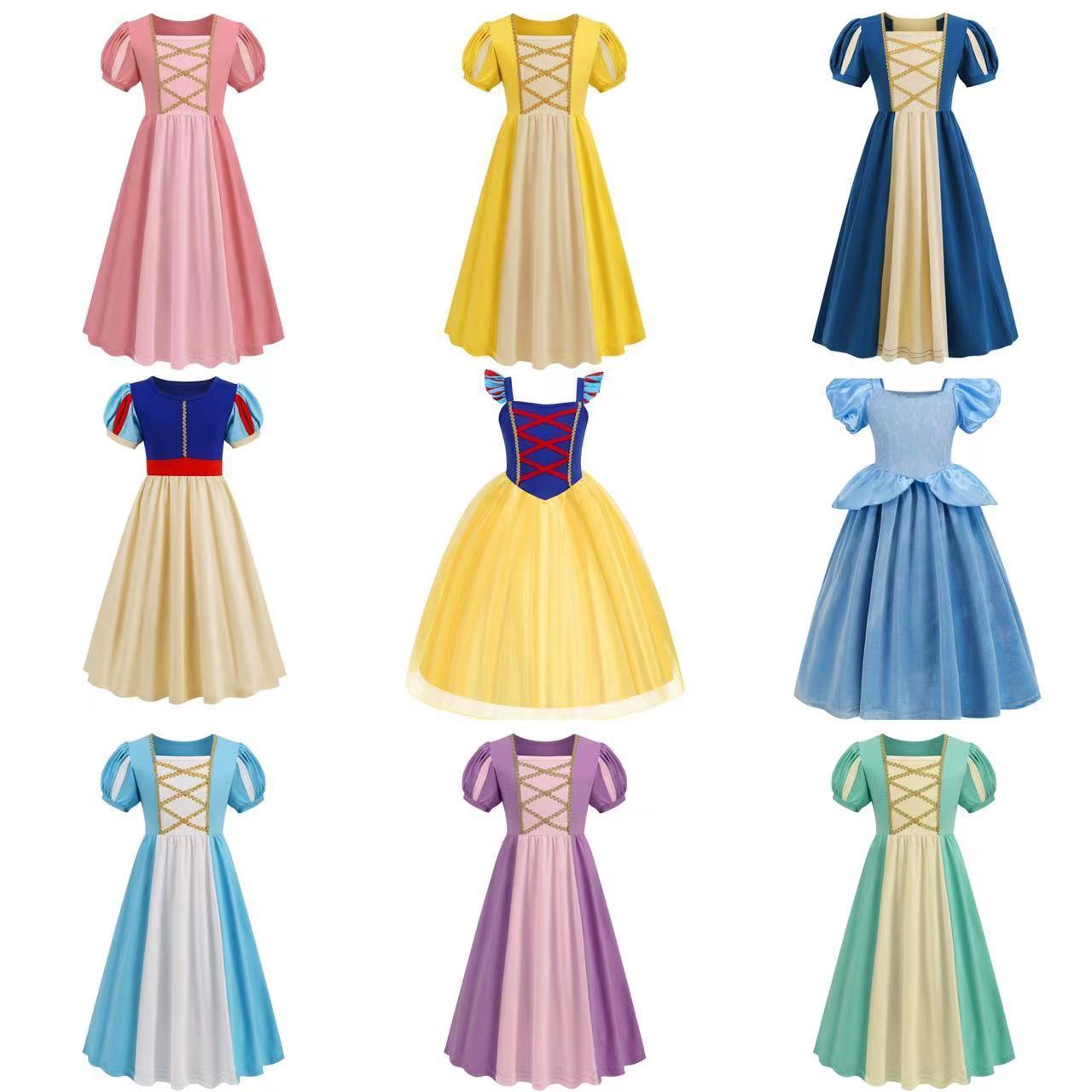 Anna Elsa Princess Costumes For Kids Halloween Christmas Party Cosplay Snow Queen Fancy Dresses Girls Snowflake Prom Gown