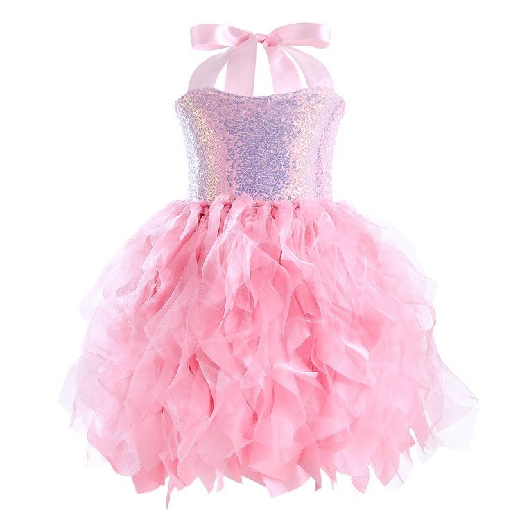 Baige 2024 Tutu Dress for Girls Sparkly Sequin Princess Costume Birthday Party Prom Outfit