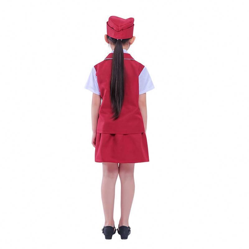 Carnival Party Costume Kids Girls Halloween Flight Attendant Airline Stewardess Costume HCBC-023