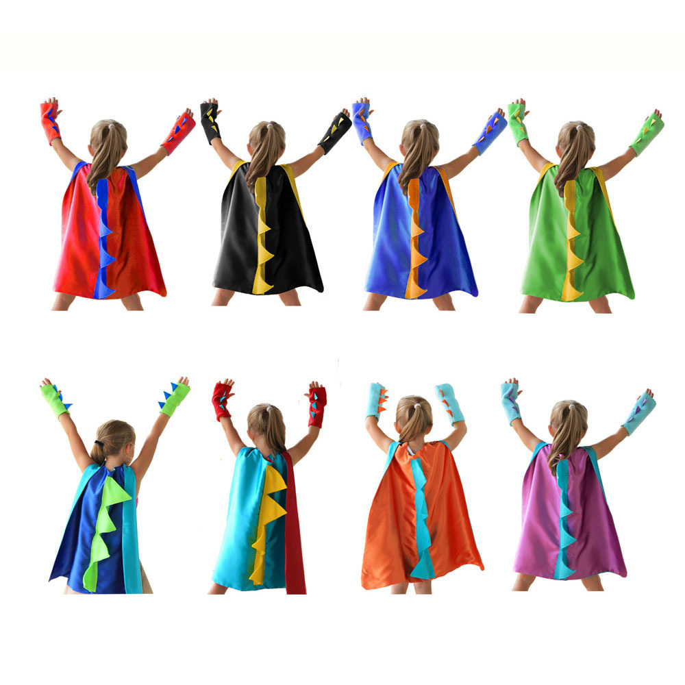 Funny Halloween Costumes Dinosaur Cosplay Cape Super Hero Capes Birthday Party Cape For Kids