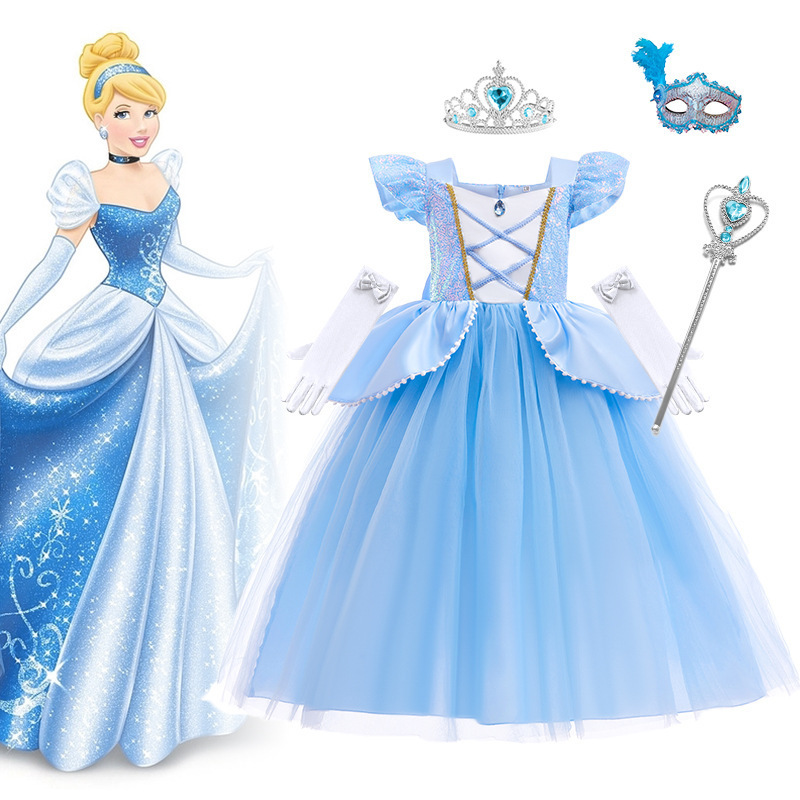 2024  princess role play costume kids girl TV movie costume for Halloween Christmas Party Dresses