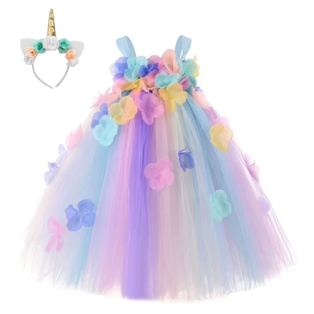 Fairy Princess Costume Set with Butterfly Fairy Wing Tutu Dress