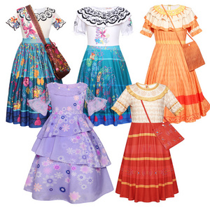 Encanto Cosplay Mirabel Madrigal Costume Girl Dress Girls Fancy Dresses Halloween Princess Dress Children Party Birthday Outfits