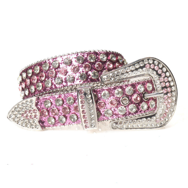 BB Simon Luxury Crystal Shiny Women Leather Belts Unisex Diamond Studded Rhinestone Western Cowboy Fashion Fancy Designer Belt