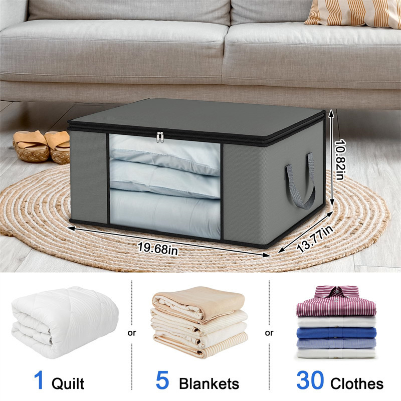 Clothing storage bag collapsible non-woven wardrobe bags sweater pants storage boxes wholesale