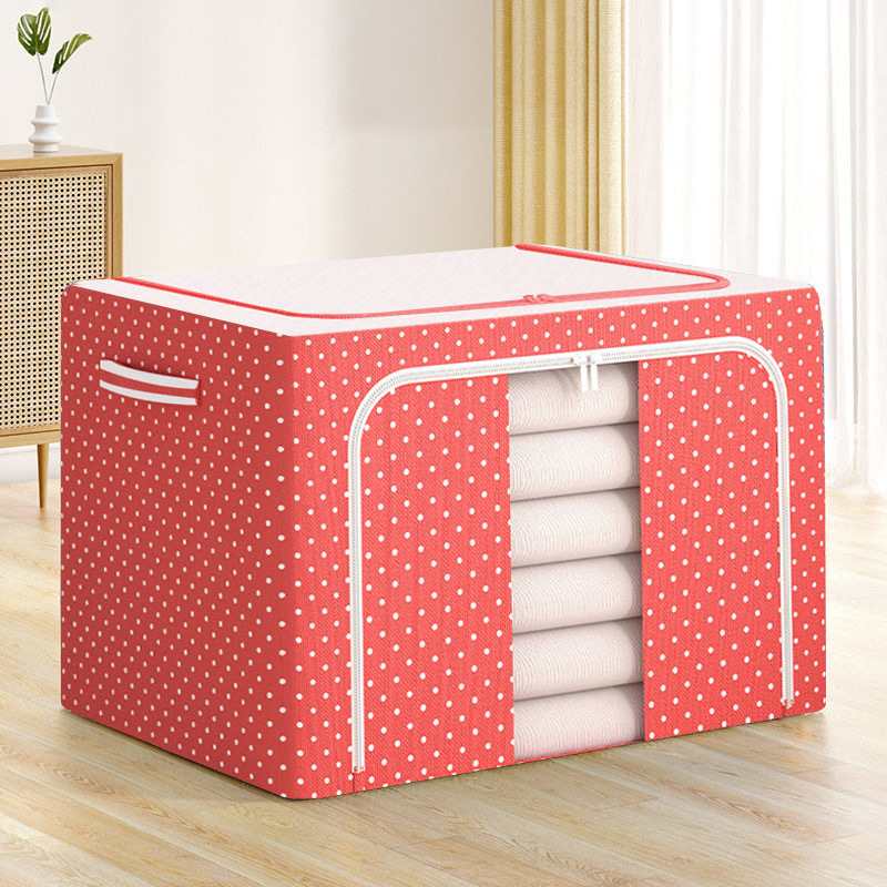 Steel frame storage box Oxford cloth storage boxes with fabric cover folding storage bags toys clothes recognize cabinets