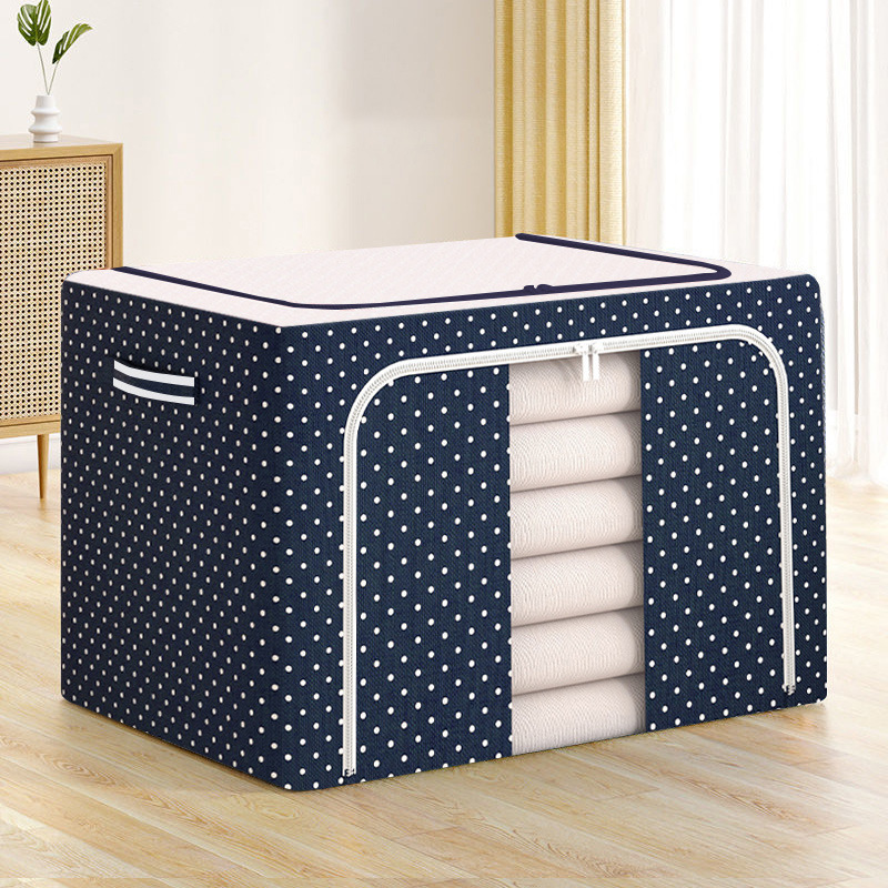 Steel frame storage box Oxford cloth storage boxes with fabric cover folding storage bags toys clothes recognize cabinets