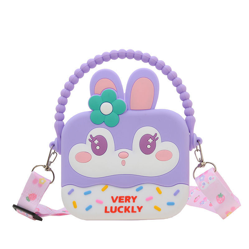 New children's cartoon silicone bag cute funny rabbit handbag fashion cute girl gift bag