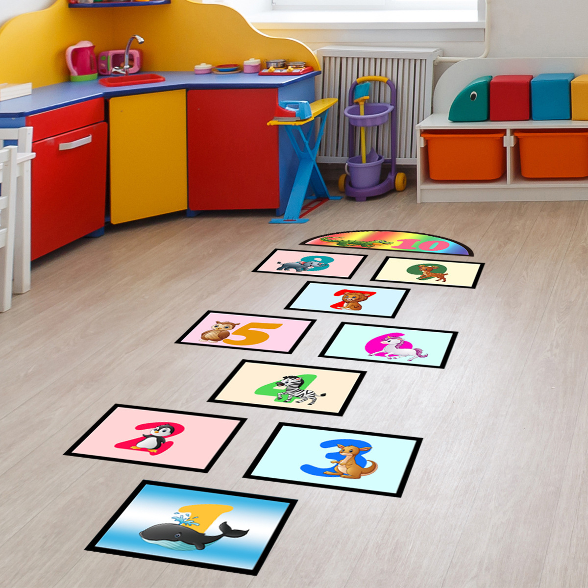 Wholesale New Game floor stickers decoration living room children's room preschool education creative self-adhesive