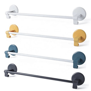 Multifunctional Towel Holder Wall Hook Suction Cup Shoe Storage Rack Towel Rail Bar Bathroom Shelf Organizer