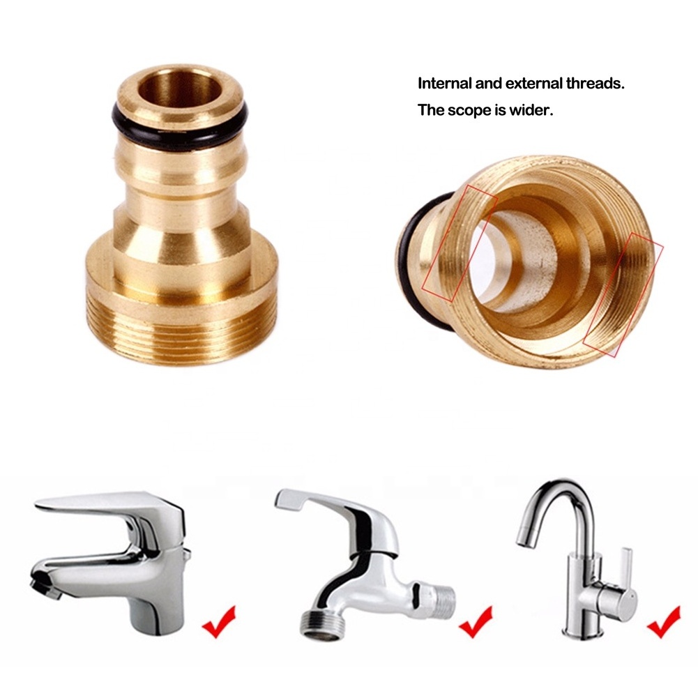 Universal Hose Tap Kitchen Adapters Brass Faucet Tap Connector Mixer Hose Adaptor Pipe Fitting Garden Watering Tools