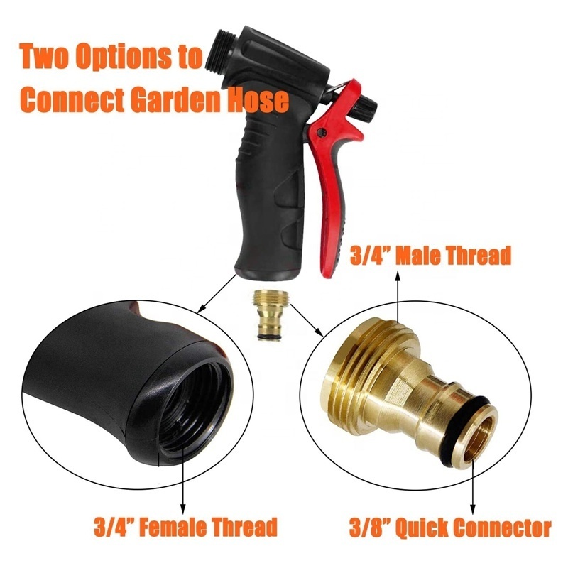 Car Wash Foam Gun Garden Hose Shampoo Sprayer Adjustable Snow Lance Soap Home Watering Gun Nozzle Kit