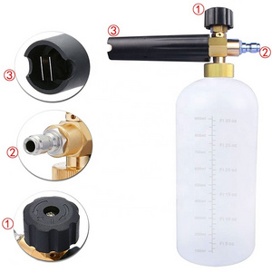 Car Cleaning Foam Gun 1/4 Quick Connector Adjustable 1L High Pressure Soap Foamer Foam Lance Car Washer