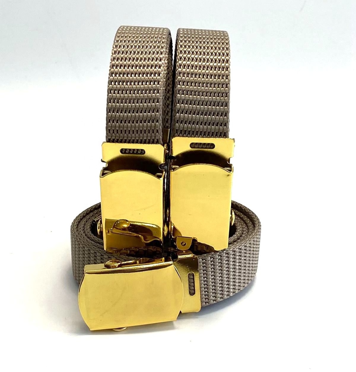 Wholesale 2.5cm Width Outdoor True Nylon Canvas Belt With Shinny Color Plain Gold Color Buckle