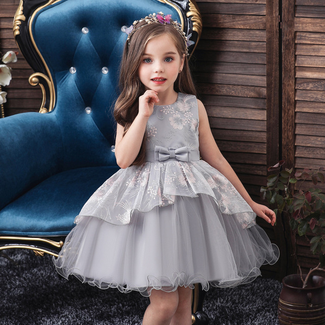 Baby princess dress 2021 baby one-year-old dress bow baby and toddler lace dress fancy design flowers