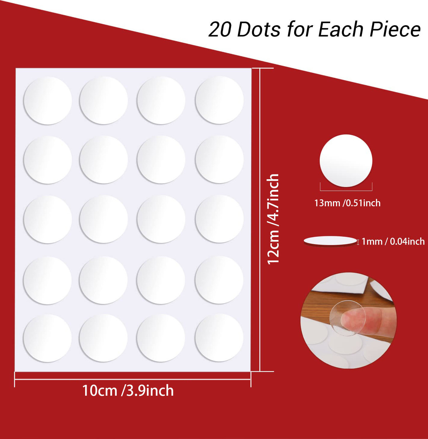 PartyMore Clear Glue Points Dots Double Sided Adhesive Removable Glue Points for Balloons Craft Glue Points Dots Sticky Dots