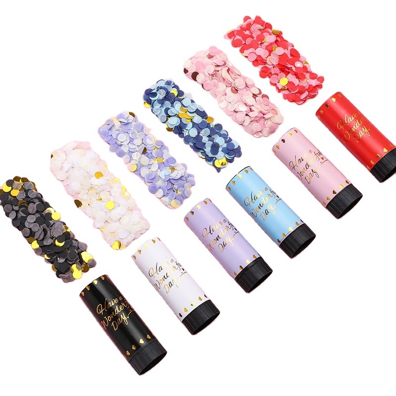 Hot sale Mini Confetti Sticks Cannons for Wedding Birthday Party Decorations Hand-hold Small Party Popper