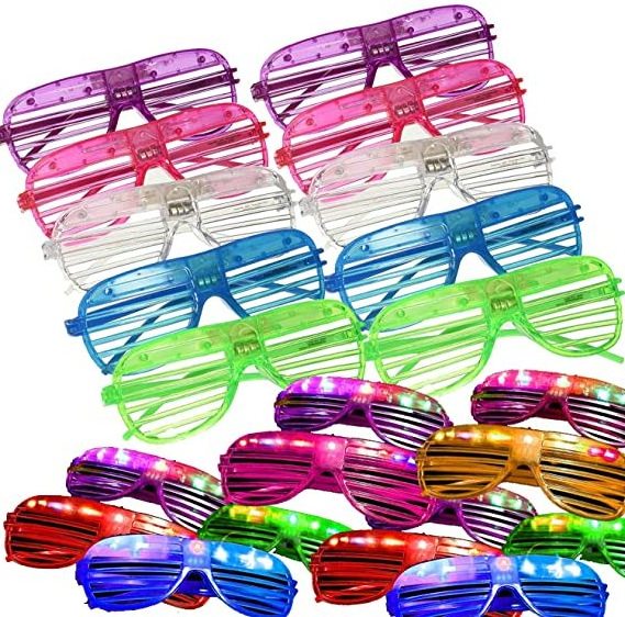 Light Up Glasses Shutter Shades Glasses Led Party Sunglasses New Years Eve  Party Supplies Birthday Party Glow Toy