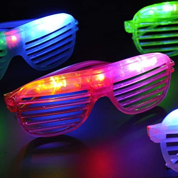 Light Up Glasses Shutter Shades Glasses Led Party Sunglasses New Years Eve  Party Supplies Birthday Party Glow Toy