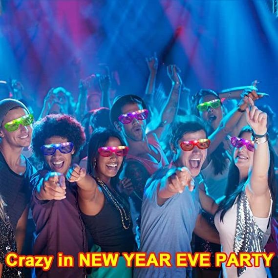 Light Up Glasses Shutter Shades Glasses Led Party Sunglasses New Years Eve  Party Supplies Birthday Party Glow Toy