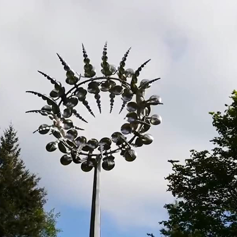 2022 Hot Sale New Arrival Landscape Stainless Steel Outdoor Kinetic Wind Art Godern Decoration Magical Metal Kinetic Sculpture