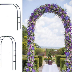 Customized Galvanized Steel Pipe Baking Paint Outdoor Romantic Wedding Balloon Arch Garden Pergola Climbing Vine Flower Rack