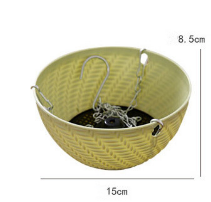 Simple Succulent Bonsai Plant Hangers For Plant Balcony Plastic Outdoor Rattan Plastic Baskets Hanging Flower Pots