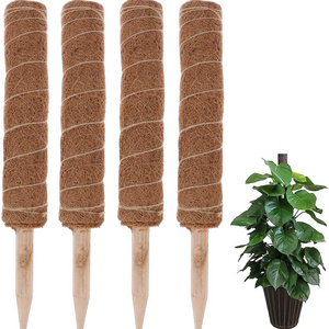 In Stock Extendable Climbing Plant Coir Totem Rod Support Gardening Coconut Palm Stick for Indoor Creepers