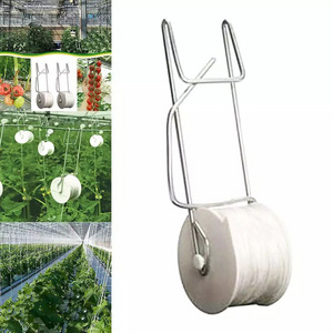 New Design Trellising Roller Hook With PP 15M Twine For Garden Greenhouses Plant Growth Tomato Hanging Hook