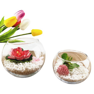 Wholesale Transparent Sphere Goldfish Bowl Desktop Creative Ornaments Hydroponic Round Fish Bowl Glass Vase