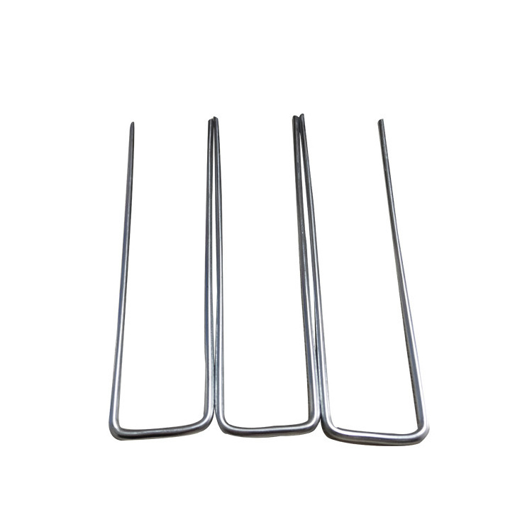 Hot Sale Stainless Steel Landscape Sod Stakes Nail Cloth Ground Nails U Shaped Securing Pegs For Artificial Grass