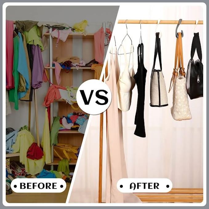 Multi-function Hanger for Closet Organizer Storage Hanging Bags Purses Protecting Bag Shape Organizing Space Hanger Hook