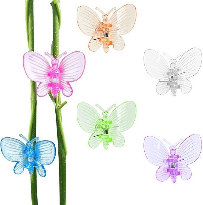 Lovely Home Decoration And Garden Phalaenopsis Garden Clips Butterfly Shaped Plastic Orchid Clips