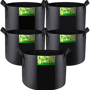 Free Samples 5 Pack 5  7 10 15 25 30 100 Gallon Felt Grow Bags 300G Thickened  Fabric Pots with Handles