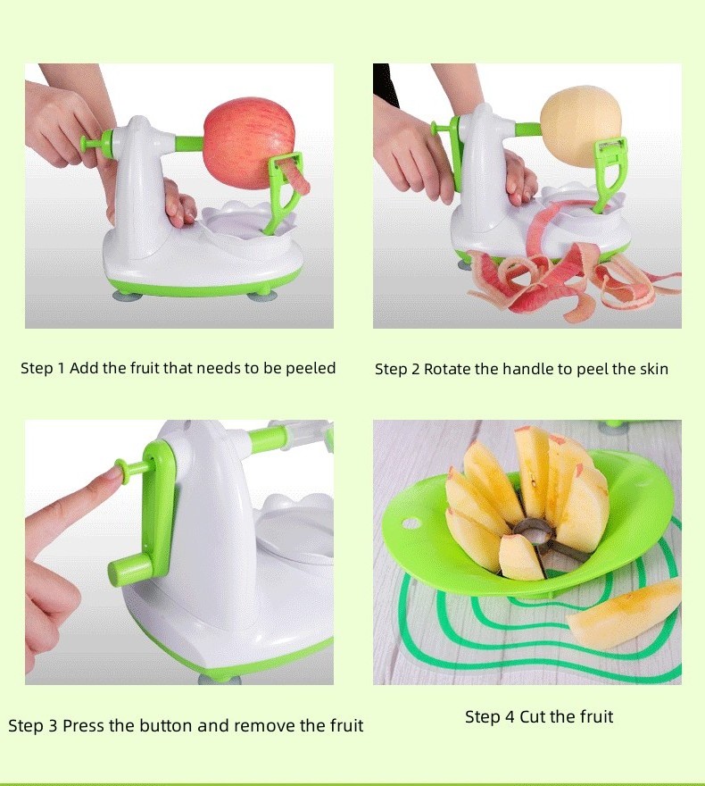 Multi-function Fruit Peeling Machine Fruit Potato Peeler Hand-cranked Kitchen Apple Slicer Corer Cutter Automatic Apple Peeler