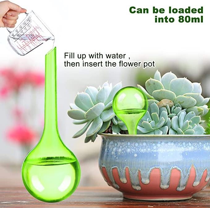 Hot selling automatic plastic multi shapes 2 sizes self-watering globes for indoor outdoor plant watering device automatic drip