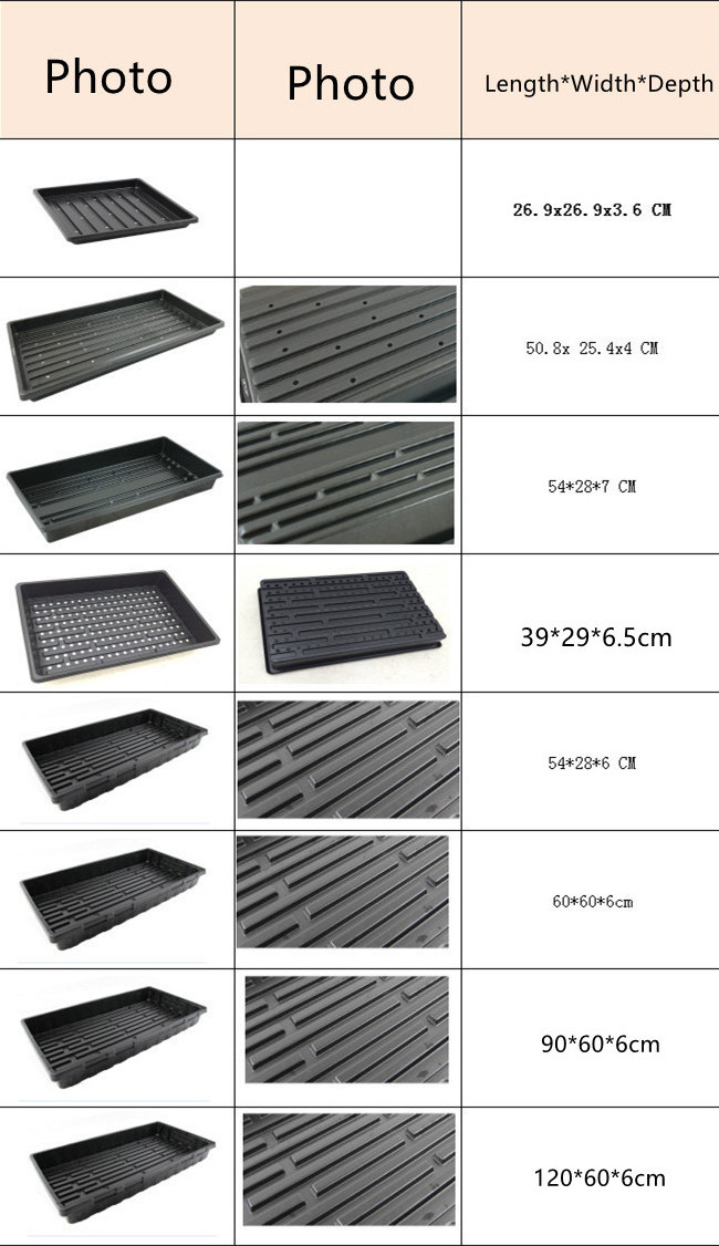 Wholesale Durable High Quality Greenhouse Seedling Trays Rectangular Tray Plastic Nursery Pot Germination Tray