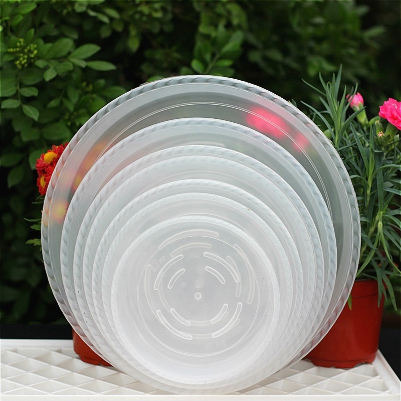 Clear Round Plastic Saucer Seeding Plant Saucer Transparent Flower Planter Pot Tray