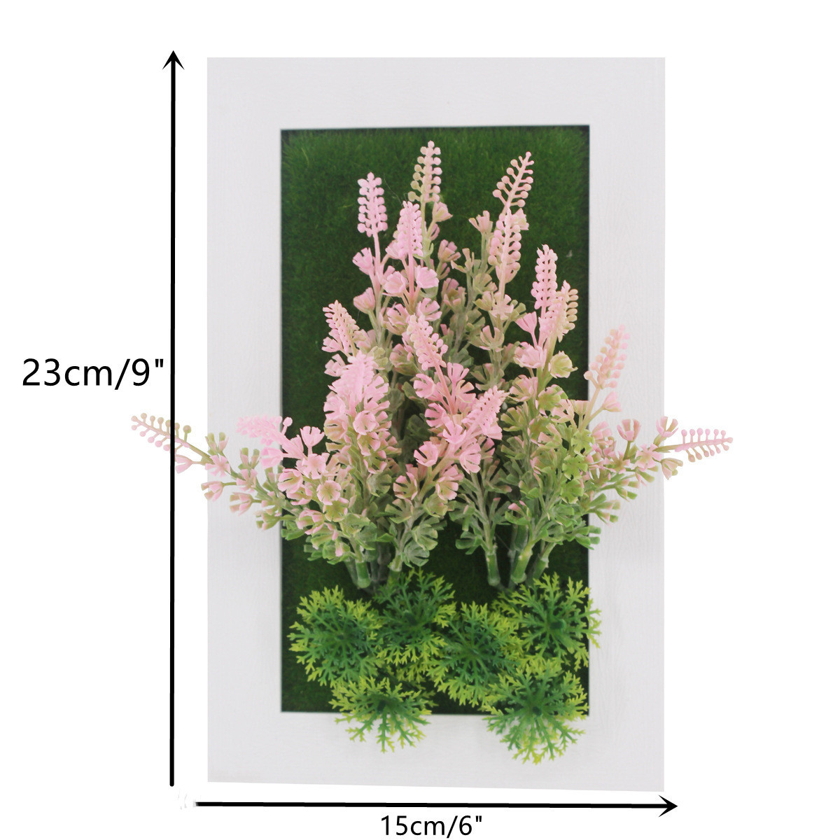 Hanging Simulation Green Plant Succulent Frame Wall Decoration Artificial 3D Plant Frame Decoration for Home  Office Wall Art