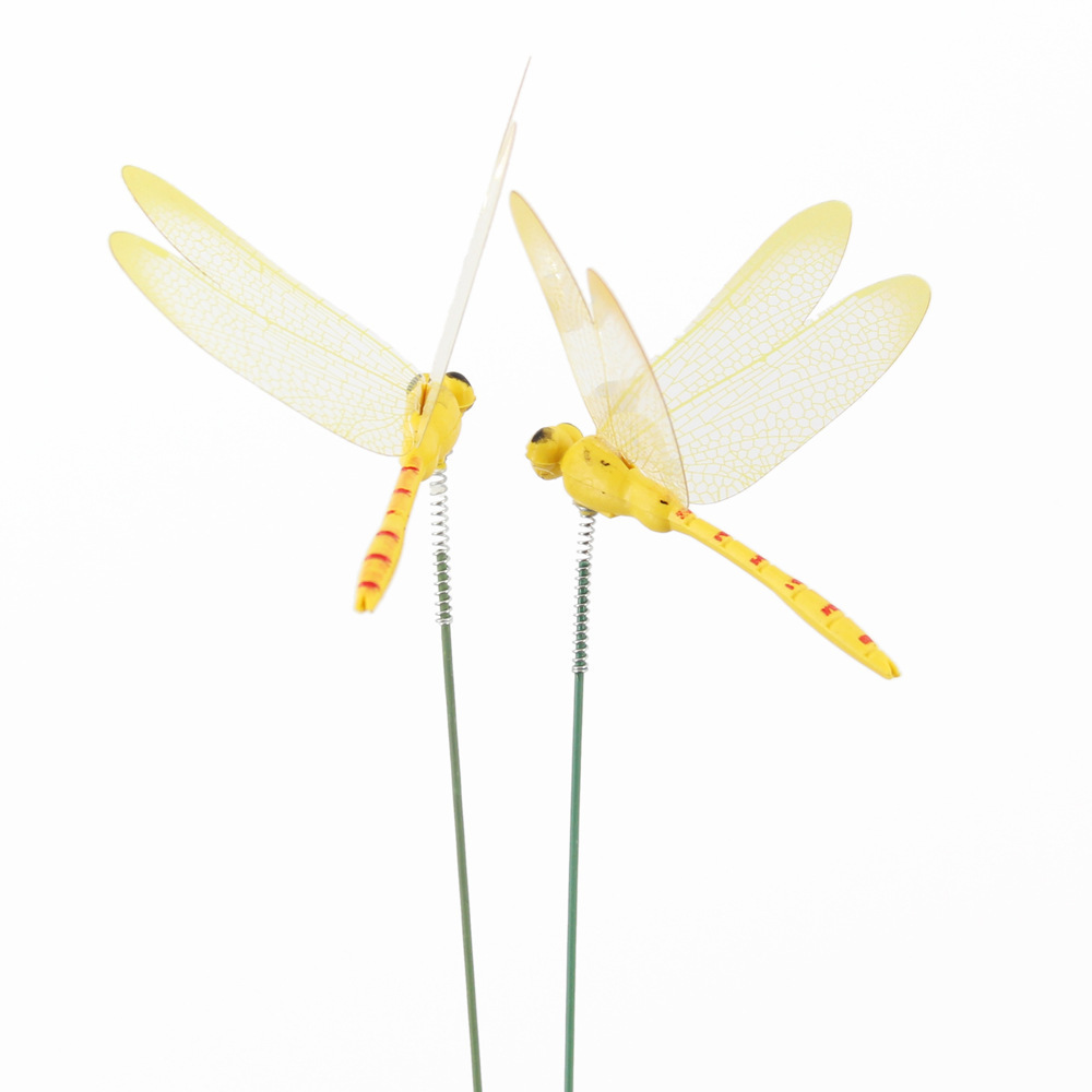 High Quality 3D Artificial Dragonfly Garden Decor Dragon Fly Garden Stakes Ornaments Dragonfly Garden Decorations with Sticks