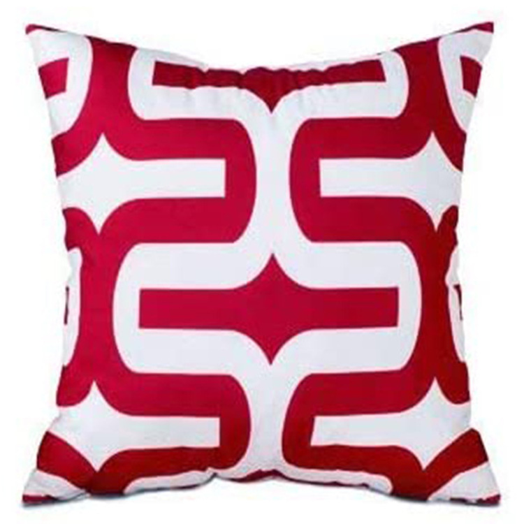 Home Decor Red White  Moroccan Geometric Single Pillow case Polyester Throw Pillow Cover 18*18 inch Cushion Cover