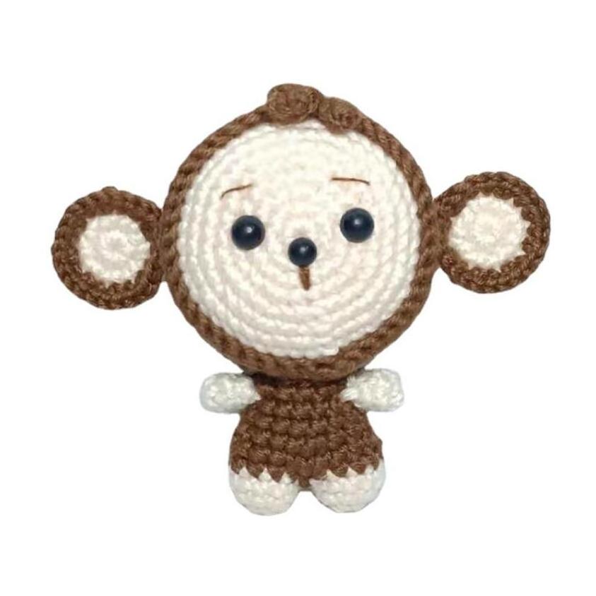 Chinese Zodiac handmade crochet bag's pendant cartoon character animal keychain knit Amigurumi  girl doll stuffed toy