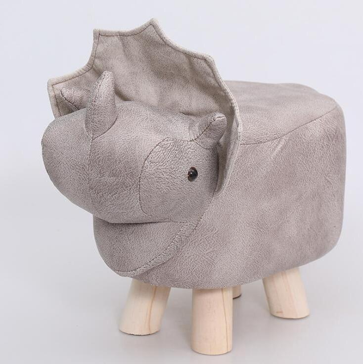 dinosaur Stool Cartoon Animal Stool Changing Shoe chair Children's Large Designer Home PU Leather Bench