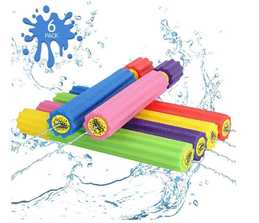 Foam Water Gun Kids Summer Water Cannon Plum Blossom Shape Eva Pearl Cotton Foam Water Gun Toys