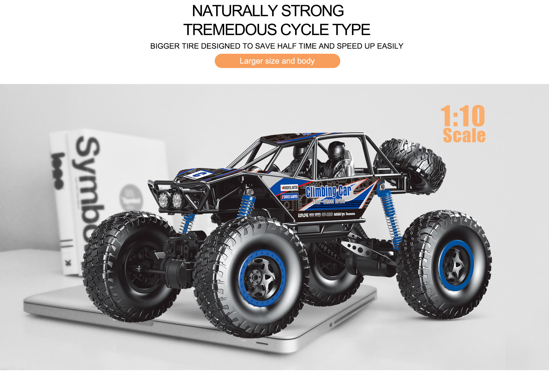 Jumbo TPR Tire 1:10 1:14 Big Climbing 2.4G Rc Car 4WD Off Road Suspension Remote Control Racing Truck For Kids