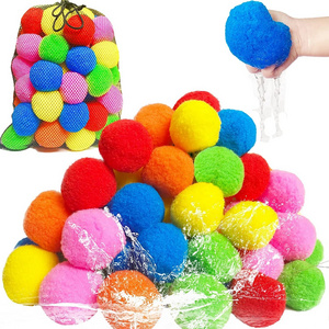 Reusable Water Splash Balls soft cotton Water soaker Balls for Summer Yard,Pool, Lawn and Beach